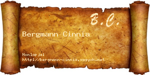 Bergmann Cinnia névjegykártya